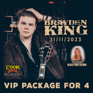 Brayden King feat. Martina Dawn VIP Table Package For 4
