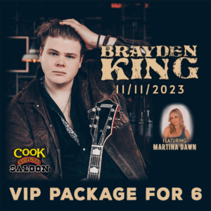 Brayden King feat. Martina Dawn VIP Table Package For 6