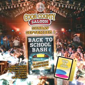 Sunday September 1, 2024 - Back to School Bash! $4 EVERYTHING!