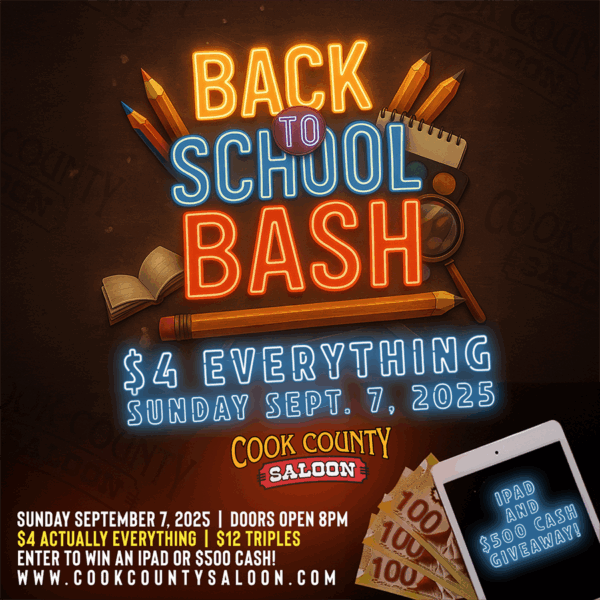 September 7, 2025 - Back To School BASH! $4 EVERYTHING!