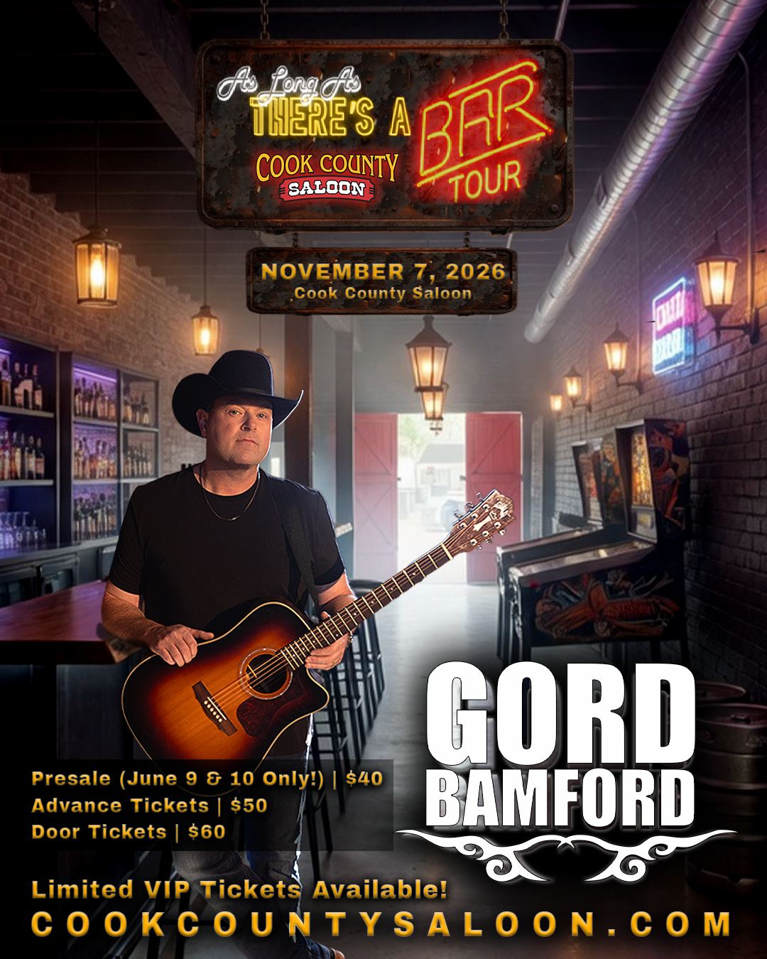 Gord Bamford – As Long As There's a Bar Tour | Cook County Saloon | November 7, 2026